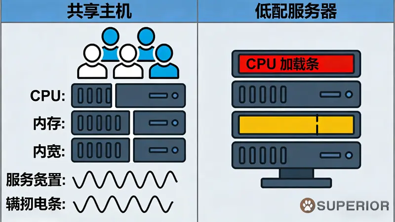 服务器性能对广告稳定性影响示意图